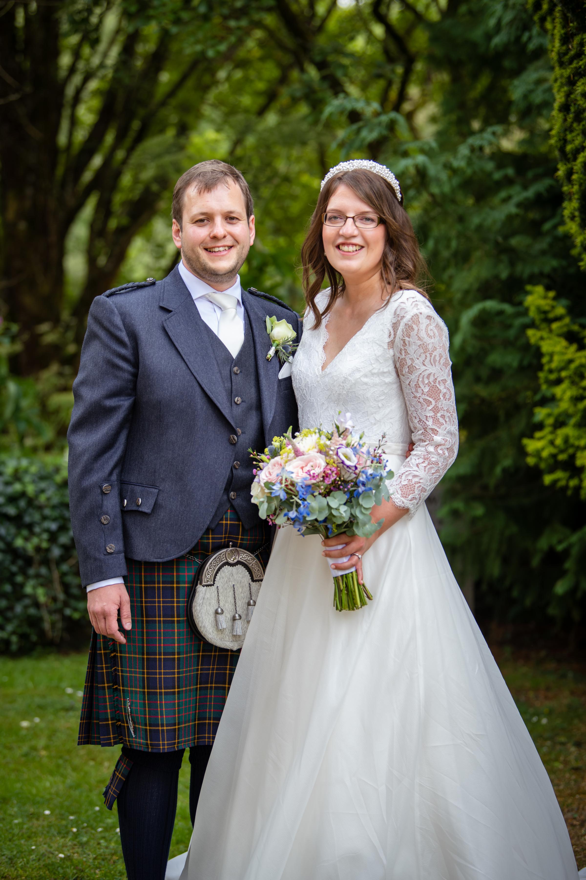 Graham and Helen on their big day. Photo: Erica Irvine Photography.