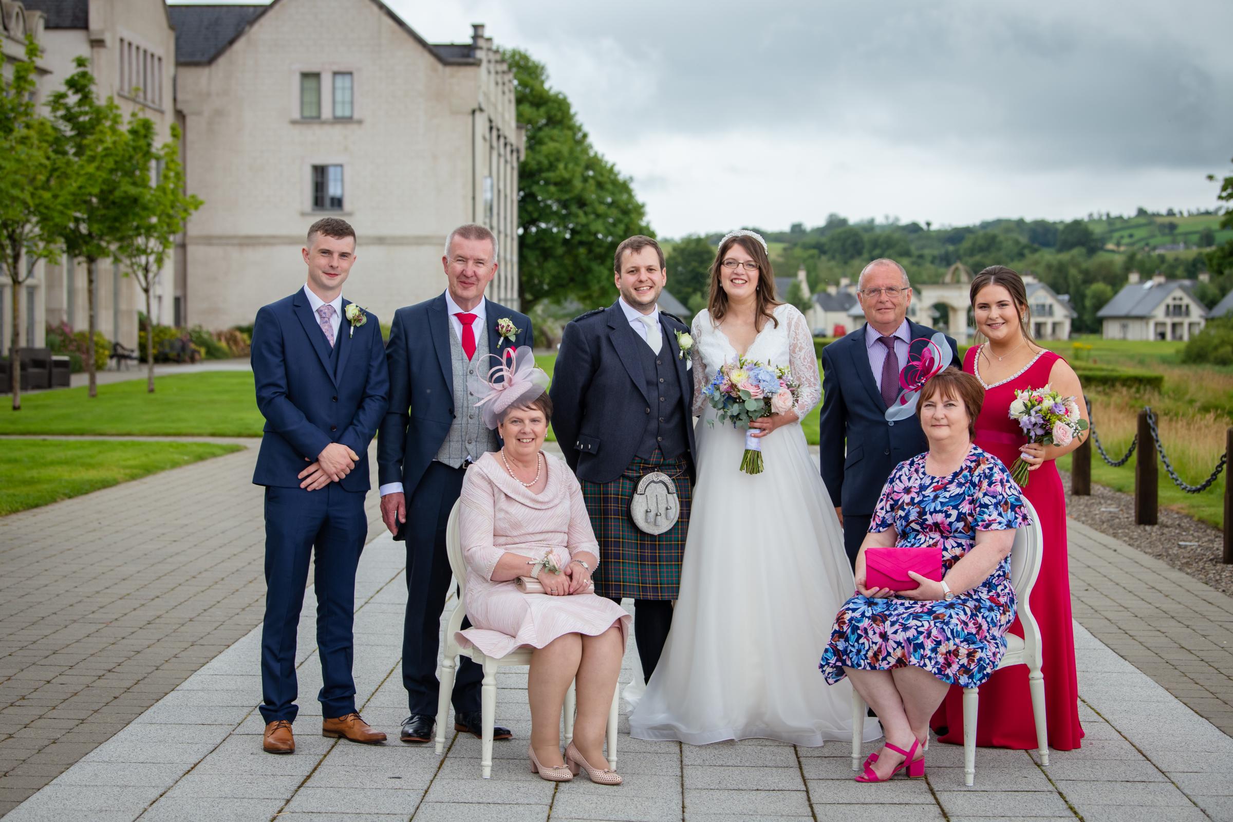 Graham and Helen with the McHugh family. Photo: Erica Irvine Photography.