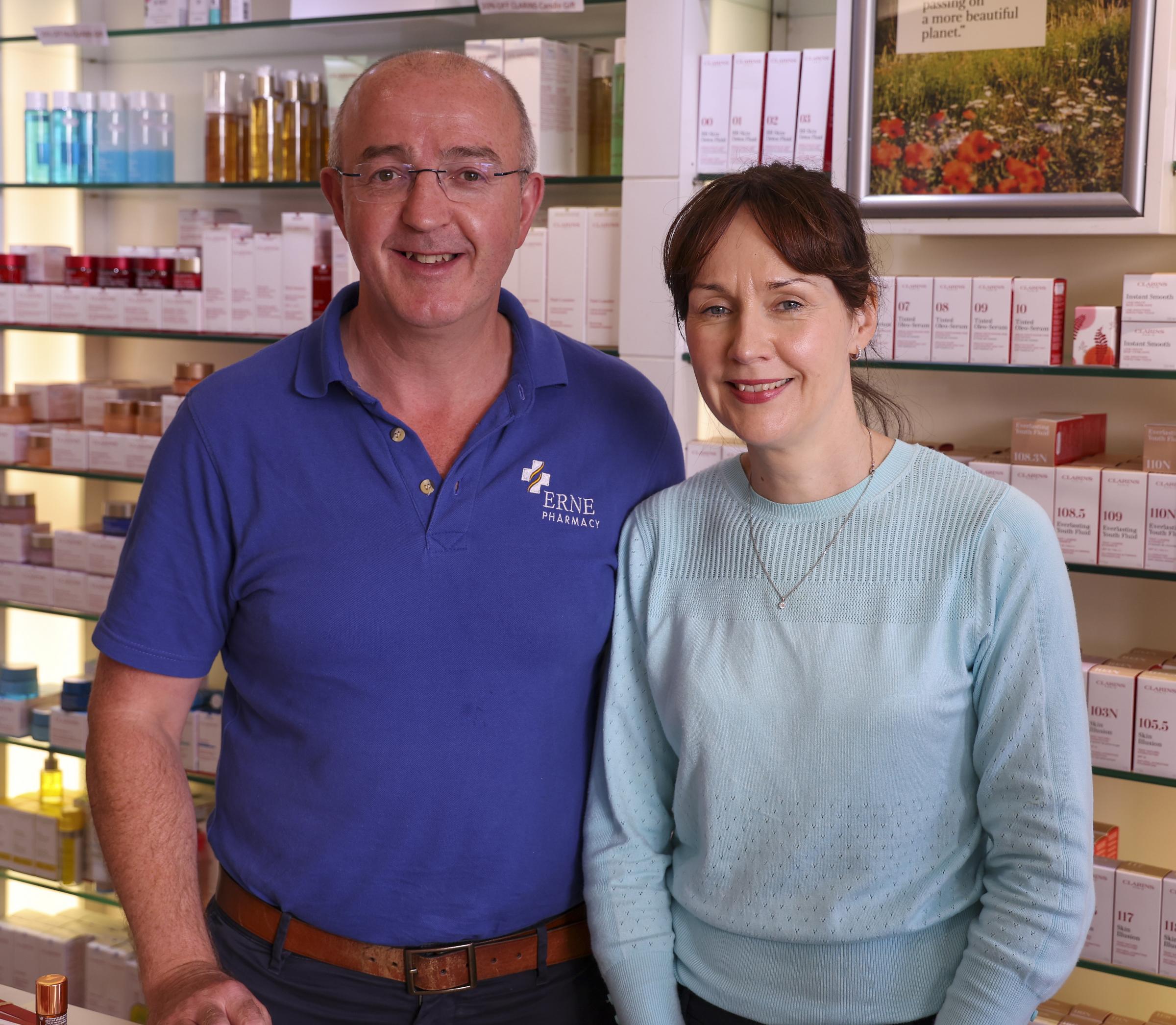 Joe and Kathy McAleer, Erne Pharmacy.