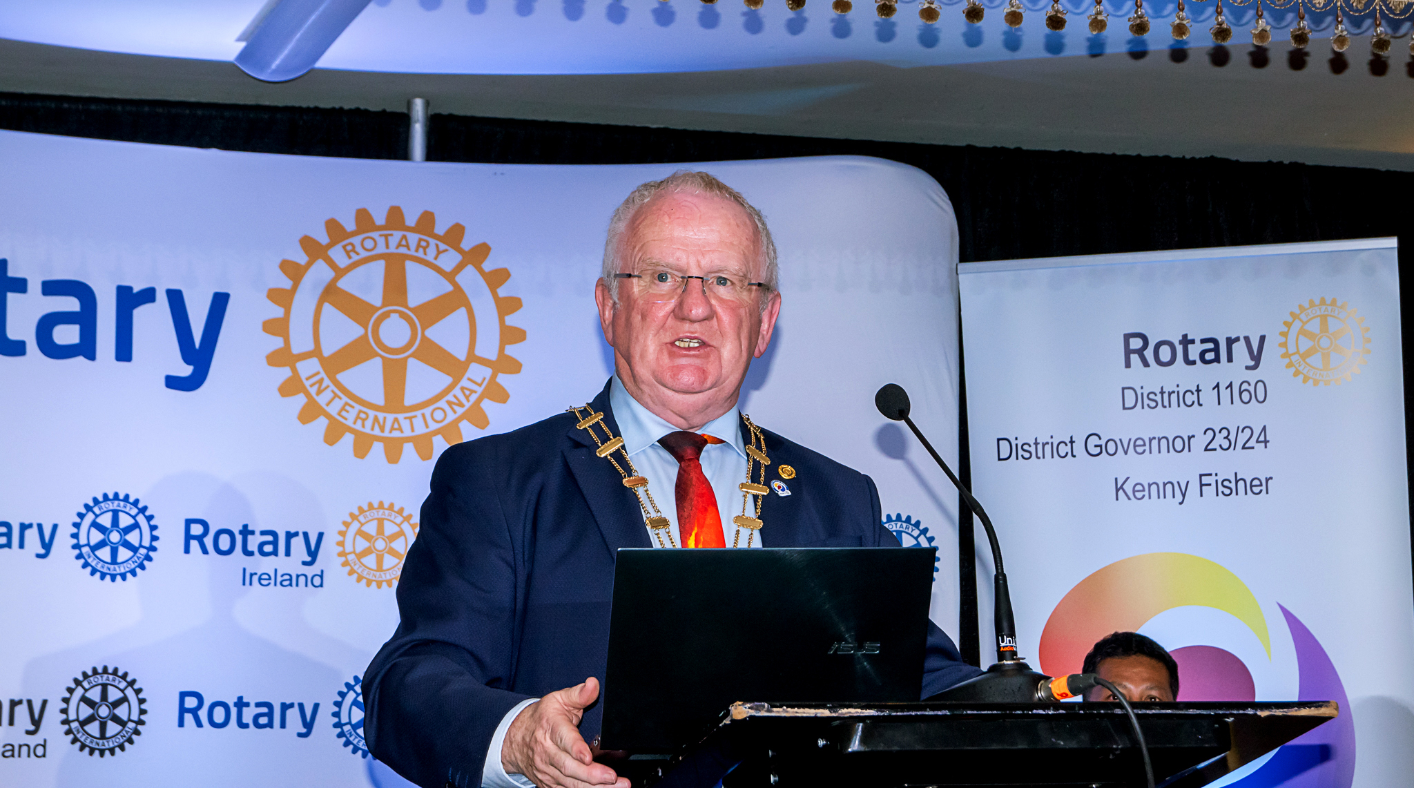 District Governor of Rotary Ireland Kenny Fisher.