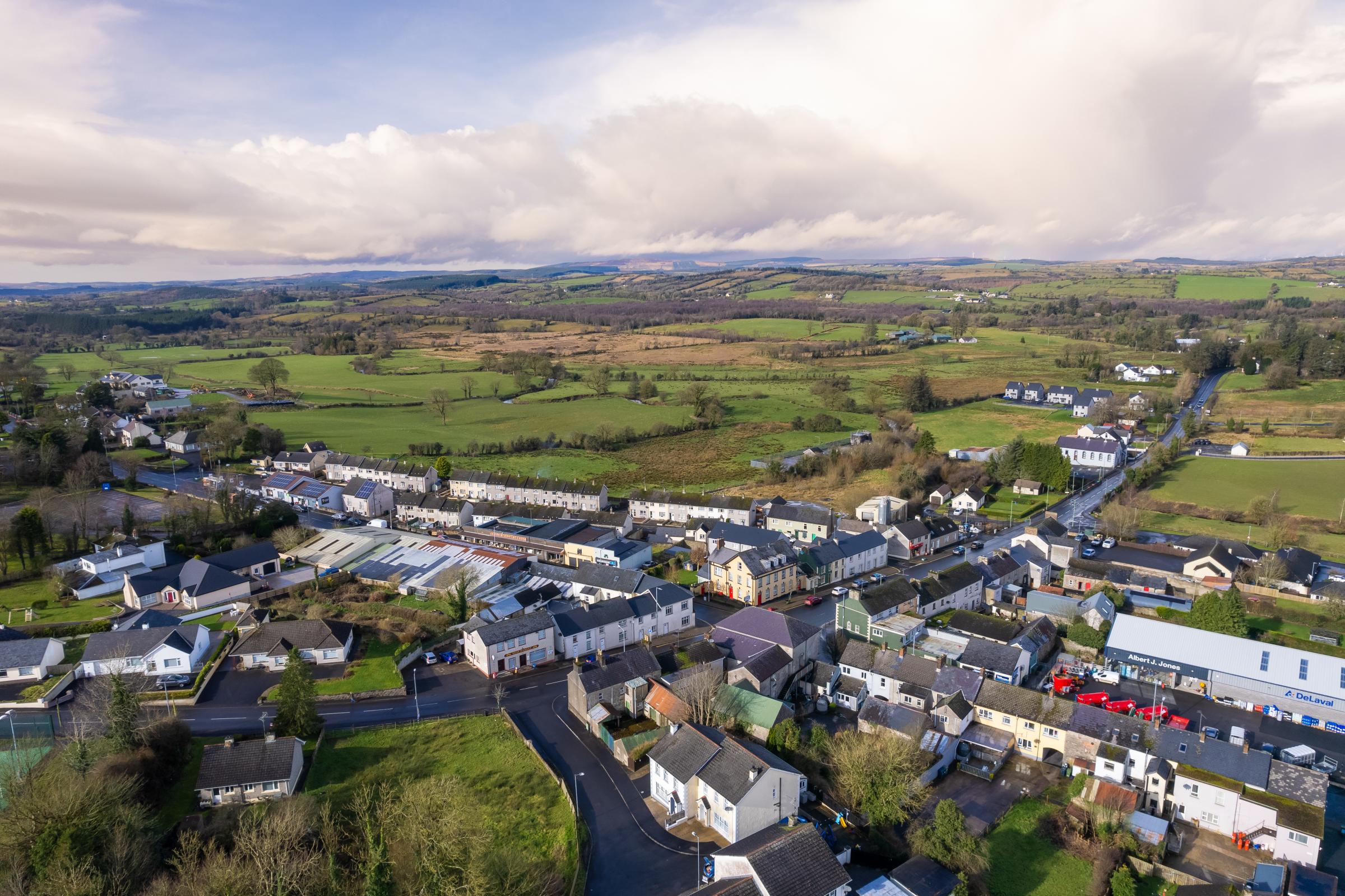 An aerial view of Ederney, Co Fermanagh. Picture: Ronan McGrade