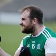 Sean Quigley celebrates Fermanagh's win at the final whistle at Brewster Park.