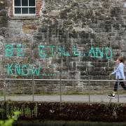 Graffiti on the walls of Enniskillen Castle..