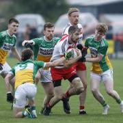 Action from the league meeting between St. Pat's and Derrylin.
