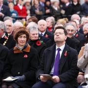The late James Brokenshire, (front second right), then Secretary of State,  attending the Service at the unveiling and dedication of the memorial for the victims of the 1987 Enniskillen bombing.  Picture by John McVitty