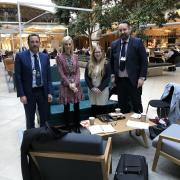 Pete Murtagh (SEFF's Advocacy Support Manager) Carla Lockhart MP (DUP, Upper Bann) Gemma Canham (SEFF Advocate, GB) and Kenny Donaldson (SEFF's Director of Services)