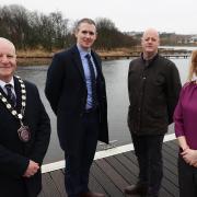 Pictured at the launch of the 45th Fermanagh Classic Fishing Festival, which will be running from the 9th - 13th of May 2022 are from left, Errol Thompson, Chairman of Fermanagh and Omagh District Council; Andrew Nixon-King, Waterways Ireland, Sponsor;