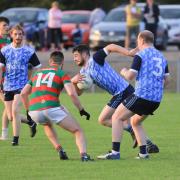 A determined Barry McGovern takes the pressure of the Belcoo defence