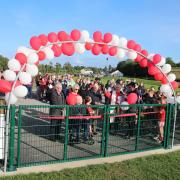 The official opening of the new field in Newtownbutler