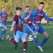 Action from Tummery's win over Mountjoy United.