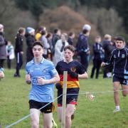 Action fro the Fermanagh Schools' Cross Country Championships at Necarne.