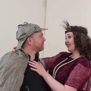 Christian Carbin and Shelby Keys in EADS' production of 'The Game's Afoot'.