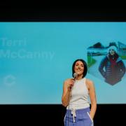 Terri McCanny, AKA 'The Conscious Coach', at her wellness event held in the Ardhowen Theatre last summer.