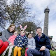 Eimear, Aideen, Hannah, Aoife and Barry Donnelly enjoying Easter festivities at Forthill Park, Enniskillen last year.