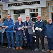 Launch of Erne Boat Rally in Belturbet.L-R: - Damien Mundy, Rear Commodore; Glen Latimer, Vice Commodore; Padraig Leddy, Incoming Commodore; Francis Cahill, The Seven Horse Shoes; Charlie McGettigan, Committee and former Commodore and Damien Broomhead,