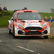 Garry Jennings and Rory Kennedy  on their way to winning the Tour of the Sperrins. Photo: Kevin Glendinning