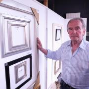 Colin Burns, Devenish Gallery, with a selection of the frames
