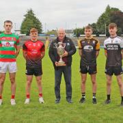 Representatives from the four Junior Championship challengers are pictured with Fermanagh chairman Brian Armitage at the launch of the championship.