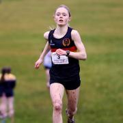 Annabel Morrison, ERGS, on her way to winning the Senior Girls in the E District Championships at Necarne.