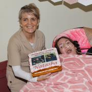 The late Natasha Graham celebrating her birthday with mum, Geraldine.