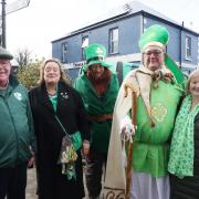 The organisers of the St. Patrick's Day Parade in Swanlinbar: Declan Drumm, Cliona O'Cofaigh-Drumm, John Taylor, Mark Lyons, and Caroline McAveety.