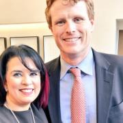 Mairaid Kelly and Joe Kennedy III at the Ulster University Connects Reception in Boston