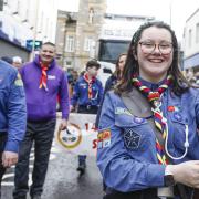 Madison Burns of 14th Derrylin Scouts Group - a participant from just one of a number of very diverse groups taking part in the St. Patrick's Day Parade in Enniskillen recently.