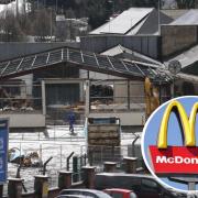 A McDonalds drive-thru is being built on the site of the former TP Toppings garage.