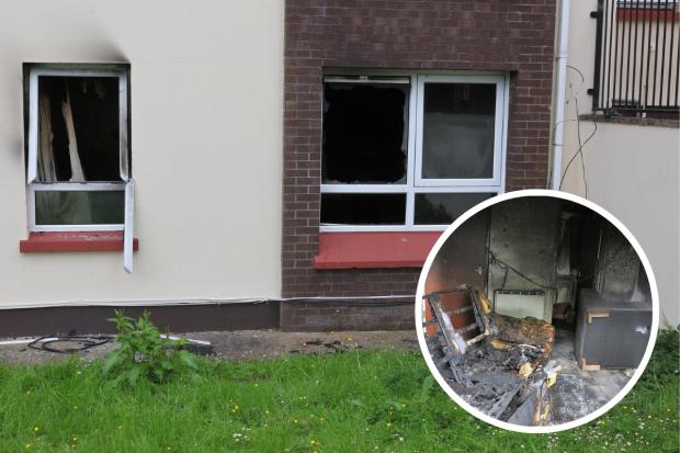 Major damage has been caused to a flat at Derrin Park, Enniskillen.