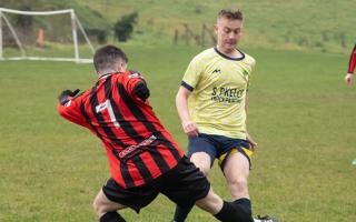 Action from Orchard Farm's win over Magheraveely.