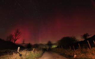 The Aurora and a shooting star pictured in Boho