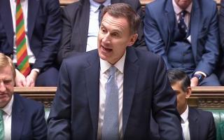 Jeremy Hunt delivering his Budget to the Commons (House of Commons/UK Parliament/PA)
