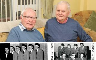 Peter Watson and Paddy McDermott who started playing music together 66 years ago as part of Ireland's showband era.