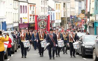 Members of the ABOD organisation on parade in Enniskillen.